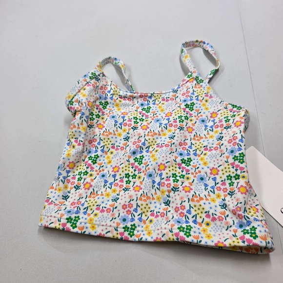 NWT QUINCE Tankini Swim Set Micro Ditsy Floral Kid Size 10 6835 - Picture 3 of 11